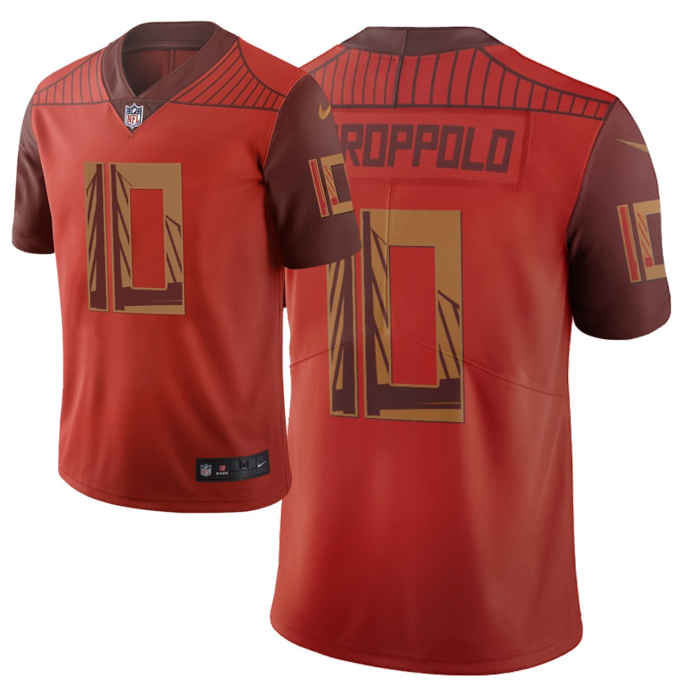 Men Nike NFL San Francisco 49ers 10 jimmy garoppolo Limited city edition orange jersey